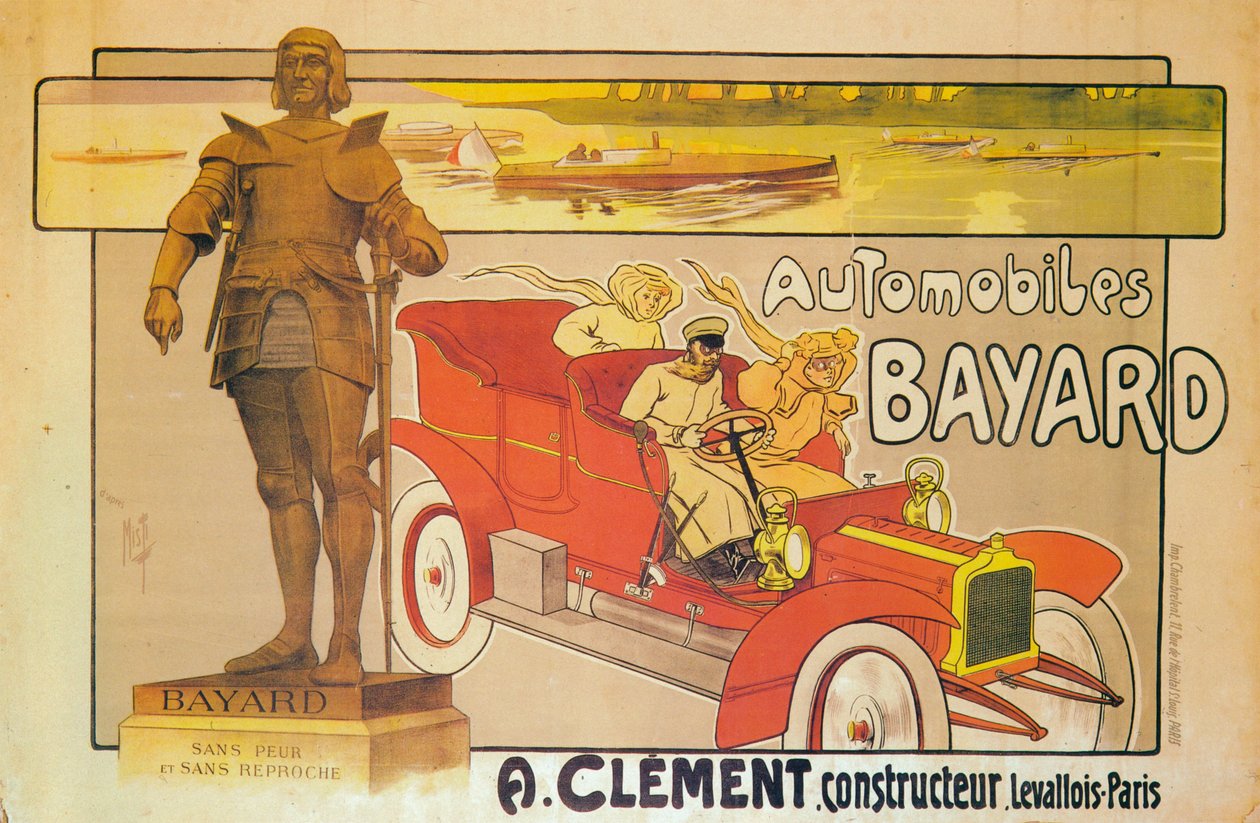 Reklama samochodów Clement-Bayard, ok. 1905 r. autorstwa Unbekannt