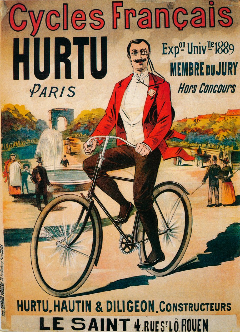 Reklama rowerów Hurtu, ok. 1900 autorstwa Unbekannt