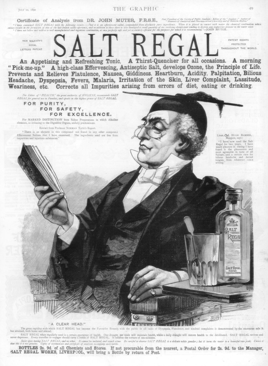 Reklama toniku Salt Regal, 1890 autorstwa Unbekannt