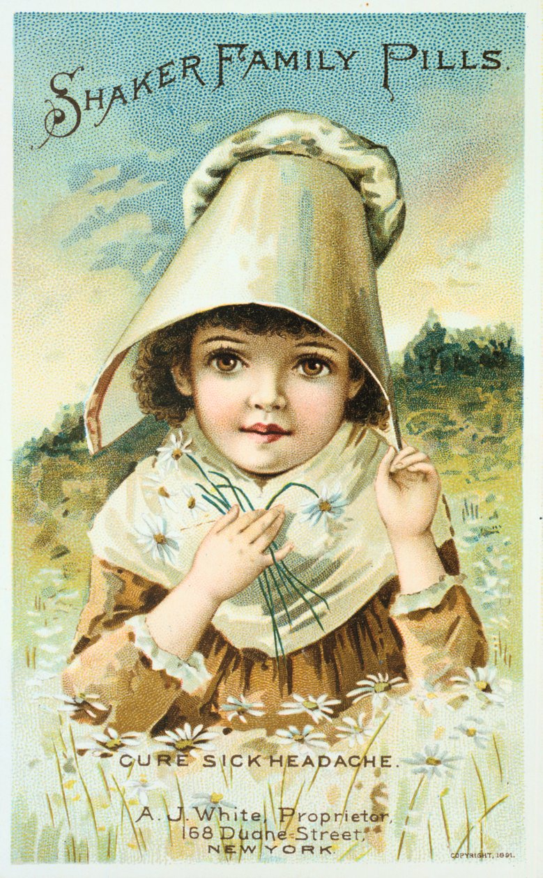 Reklama Shaker Family Pills, 1891 autorstwa Unbekannt
