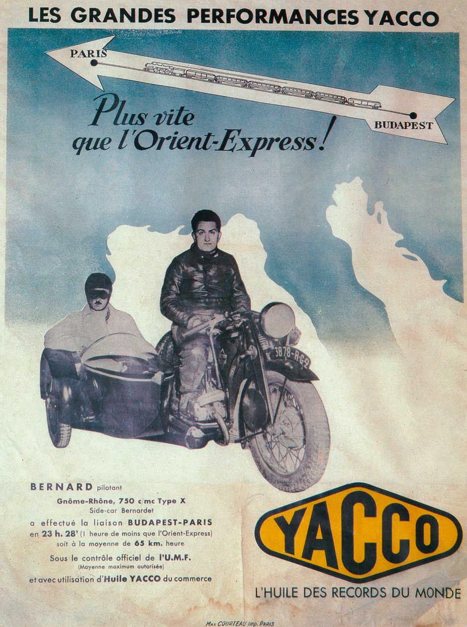 Reklama oleju silnikowego Yacco, 1936 autorstwa Unbekannt