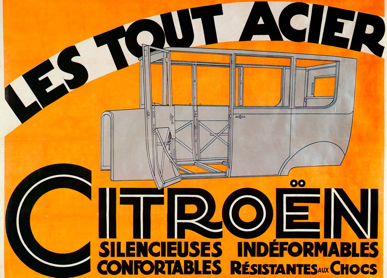 Reklama w całości stalowych samochodów Citroen, c1924 autorstwa Unbekannt