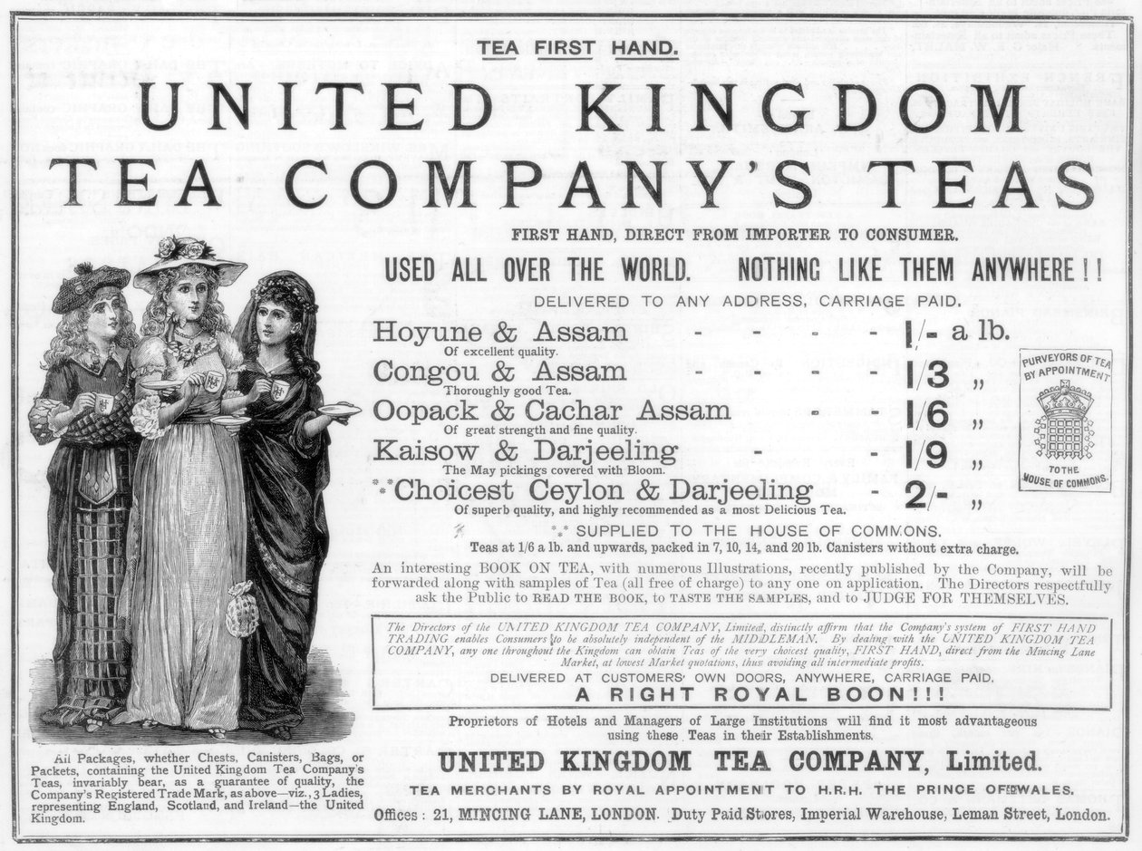 Reklama brytyjskiej firmy Tea Company, 1890 autorstwa Unbekannt