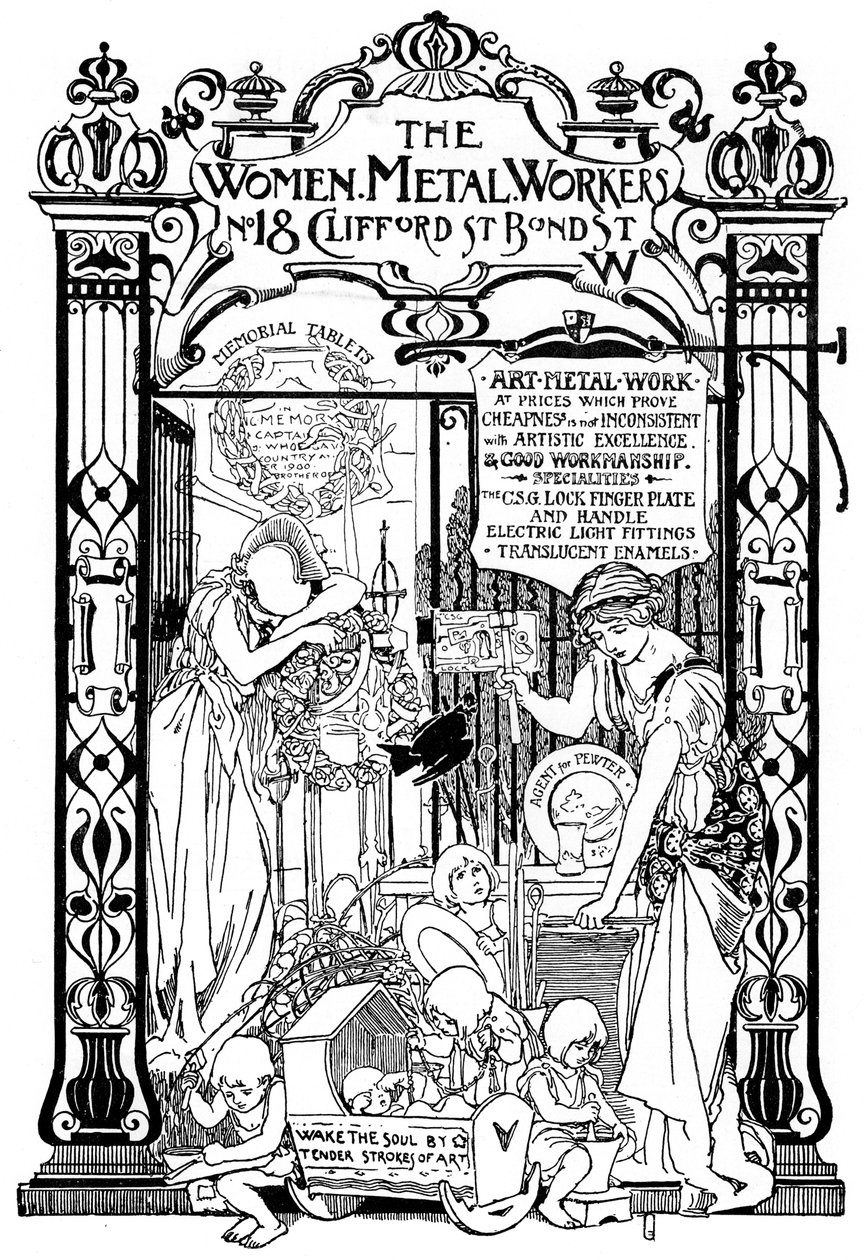 Reklama firmy Women Metal Workers w Londynie, 1901 autorstwa Unbekannt