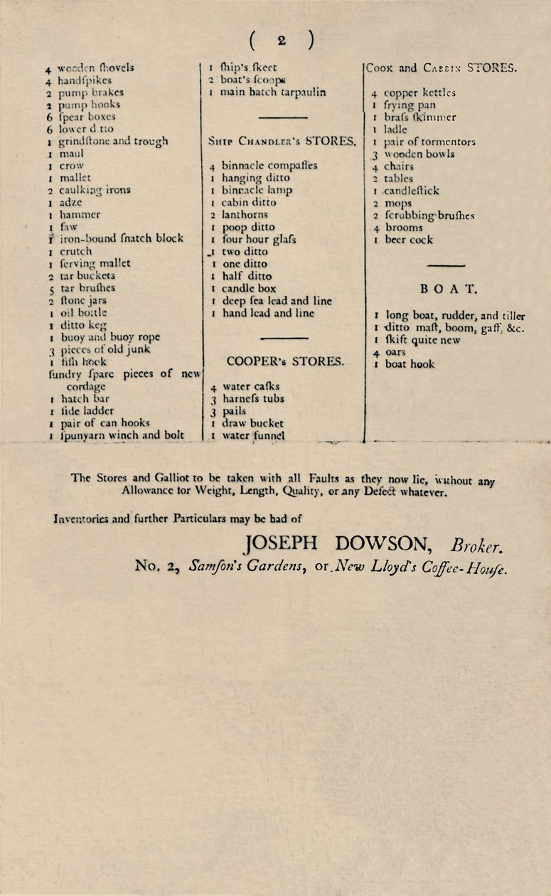 Reklama sprzedaży przez Candle w Lloyds, 1796, 1928 autorstwa Unbekannt