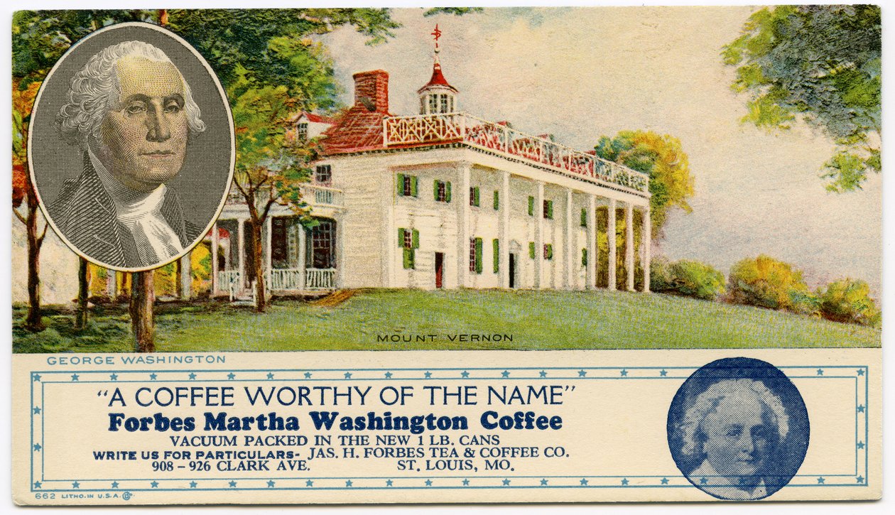 Karta reklamowa Forbes Martha Washington Coffee autorstwa Unbekannt