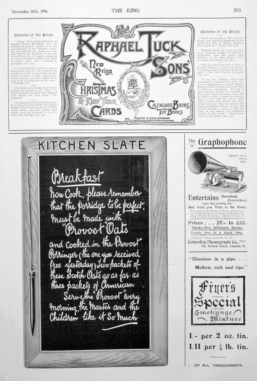Strona reklamowa z magazynu King, 14 grudnia 1901 autorstwa Unbekannt