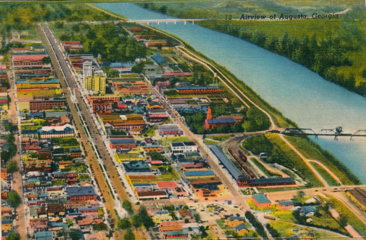 Widok z lotu ptaka na Augustę, Gruzja, 1943 autorstwa Unbekannt
