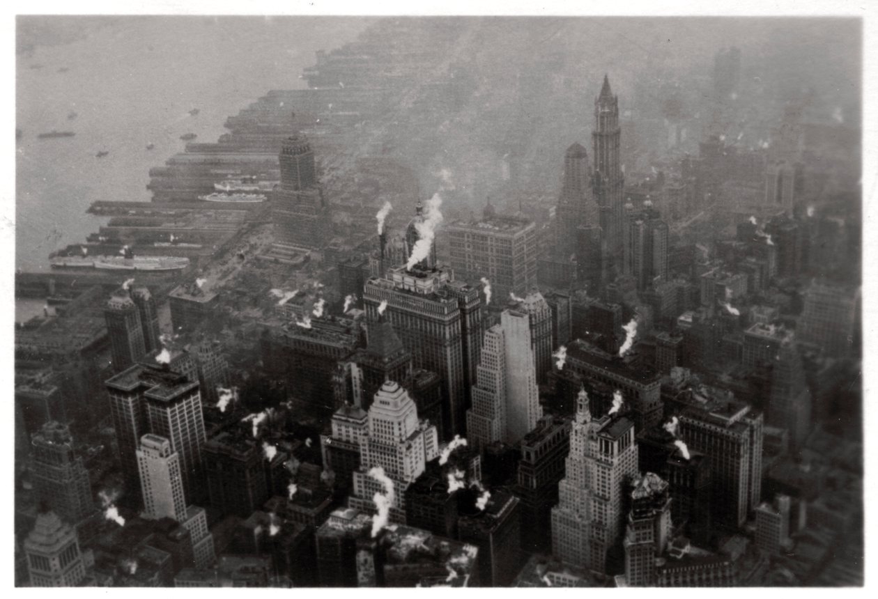 Widok z lotu ptaka na Manhattan, Nowy Jork, USA, z Zeppelina, 1928 1933 autorstwa Unbekannt