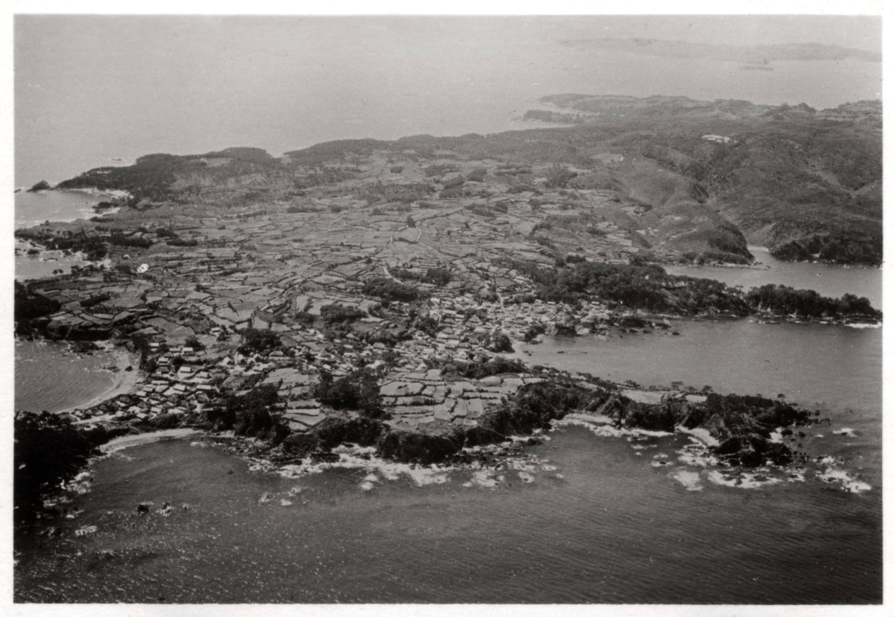 Widok z lotu ptaka na Oginohamę, Japonia, z Zeppelina, 1929 1933 autorstwa Unbekannt