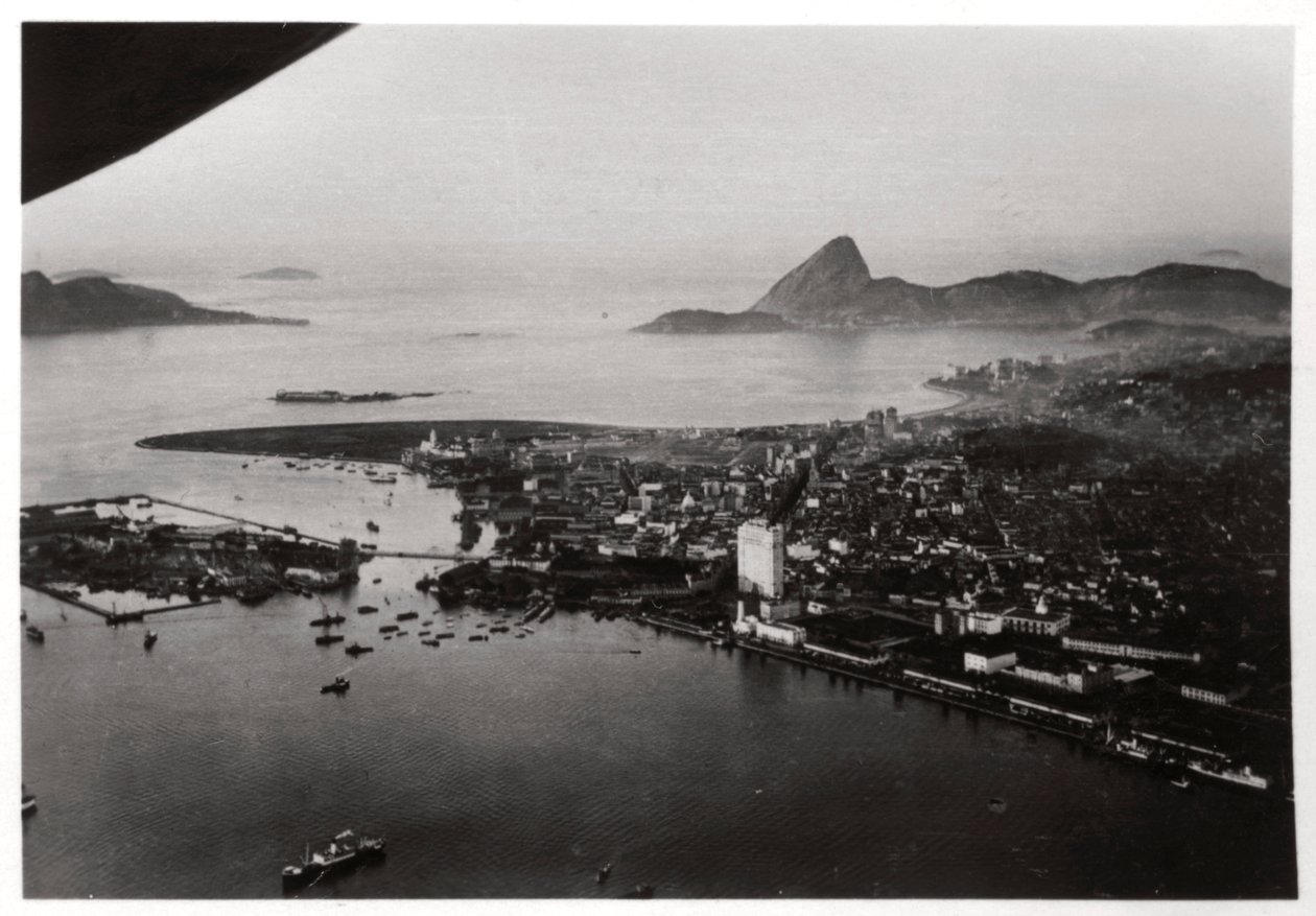 Widok z lotu ptaka na Rio de Janeiro, Brazylia, z Zeppelina, 1930 1933 autorstwa Unbekannt