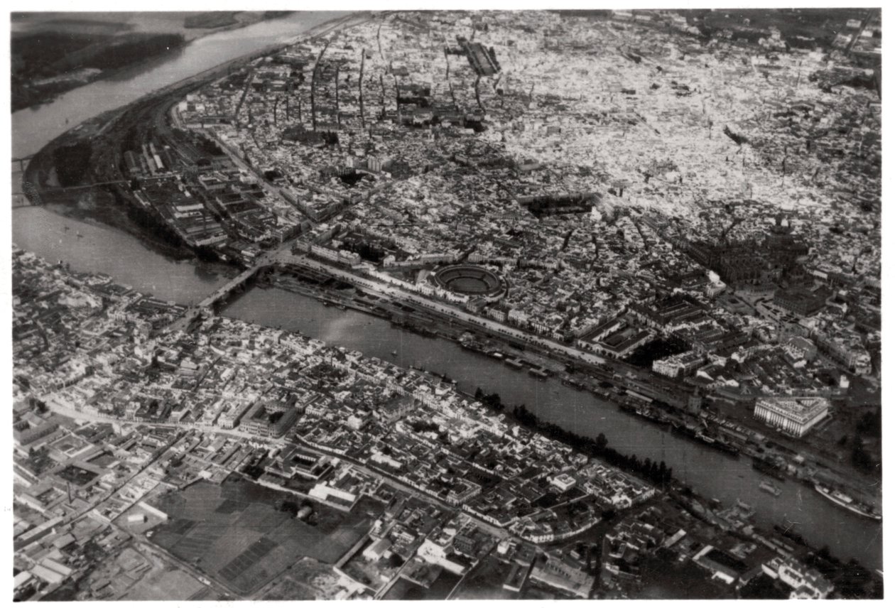 Widok z lotu ptaka na Sewillę, Hiszpania, z Zeppelina, 1929 1933 autorstwa Unbekannt