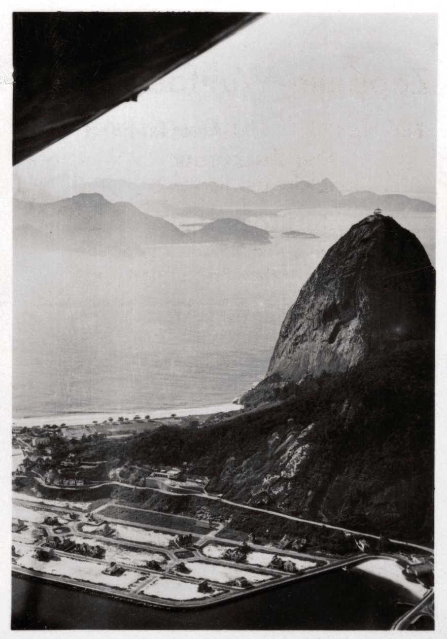 Widok z lotu ptaka na Głowę Cukru, Rio de Janeiro, Brazylia, z Zeppelina, 1930 1933 autorstwa Unbekannt