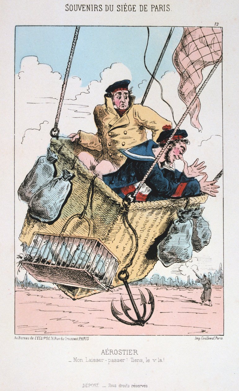 Aerostier, Oblężenie Paryża, 1870-1871 autorstwa Unbekannt