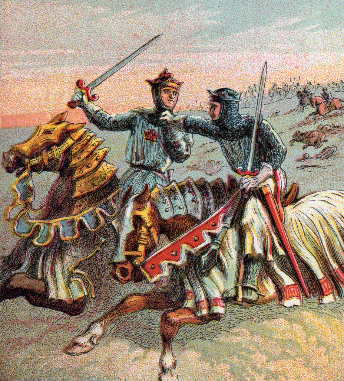 Po bitwie pod Crecy, 1346, c1850 autorstwa Unbekannt