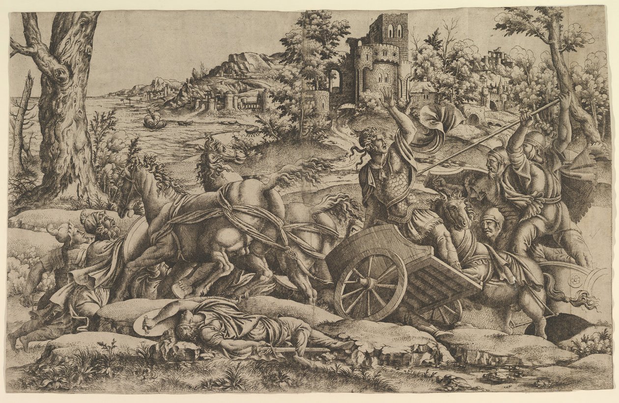 Agamemnon zabija Odiosa, ca. 1545. autorstwa Unbekannt