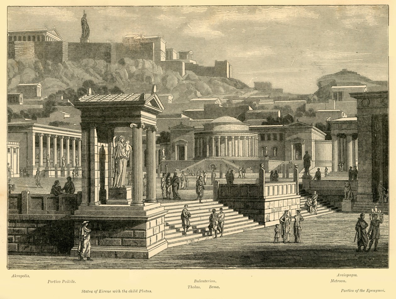 Odrestaurowana agora ateńska, 1890. autorstwa Unbekannt