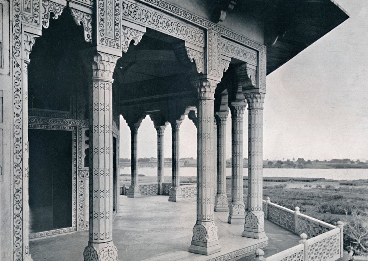 Agra. Balkon Wieży Jaśminowej, ok. 1910 r. autorstwa Unbekannt