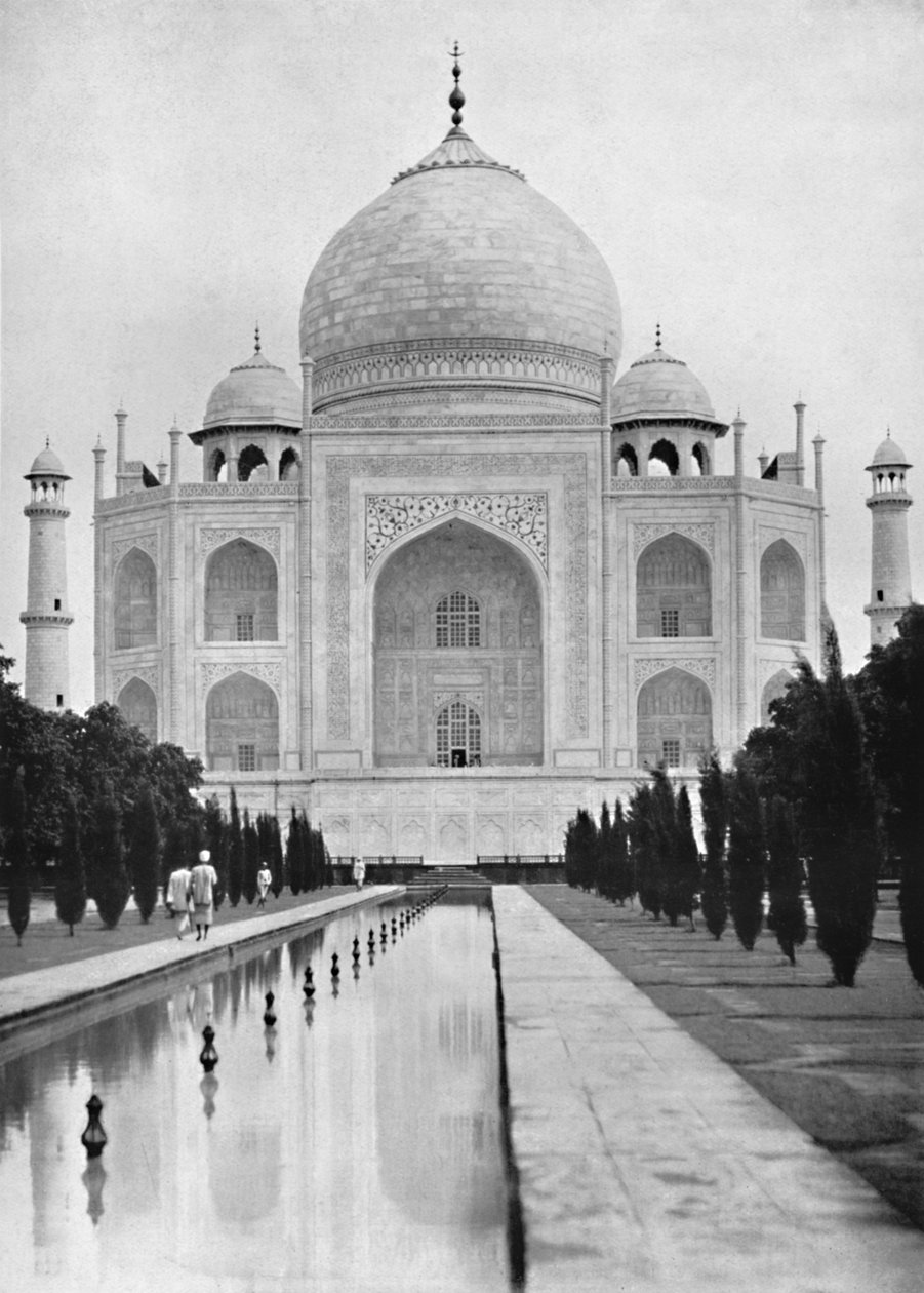 Agra. Widok na Tadż Mahal, ok. 1910 r. autorstwa Unbekannt