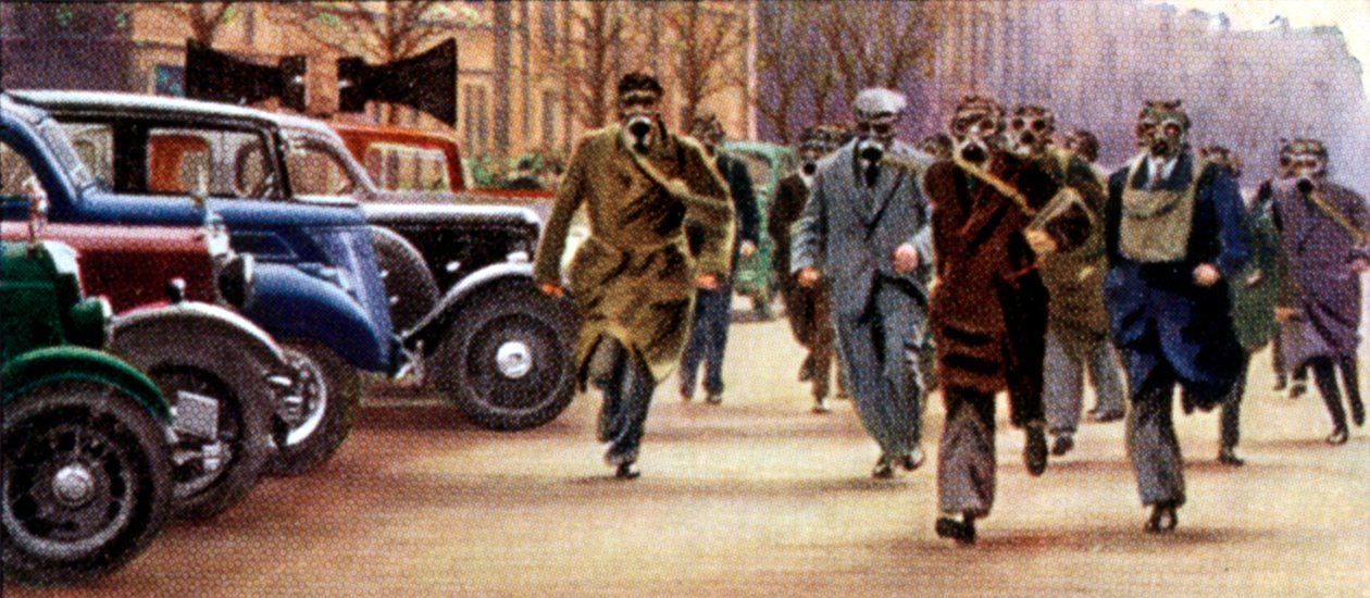 Środki ostrożności w przypadku nalotów, karta papierosowa, brytyjska, 1938 r. autorstwa Unbekannt