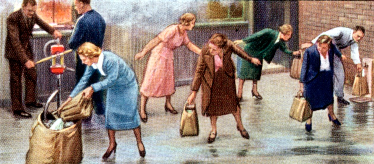 Środki ostrożności w przypadku nalotów, karta papierosowa, brytyjska, 1938 r. autorstwa Unbekannt