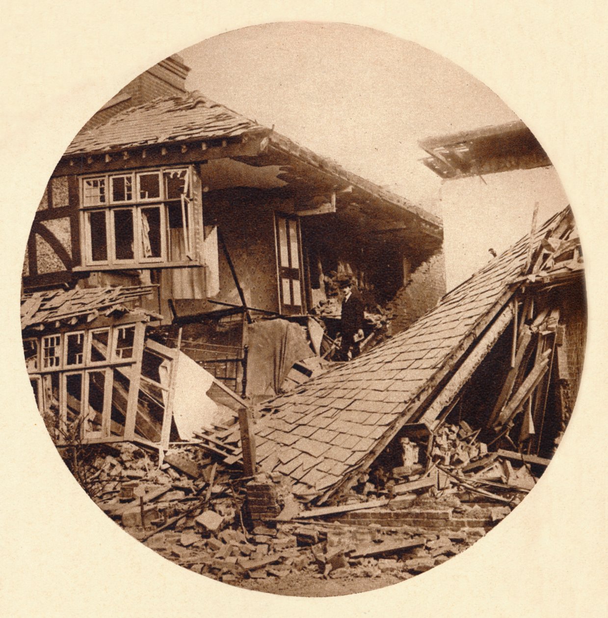 Uszkodzenia nalotu w Croydon, 1915 1935 autorstwa Unbekannt