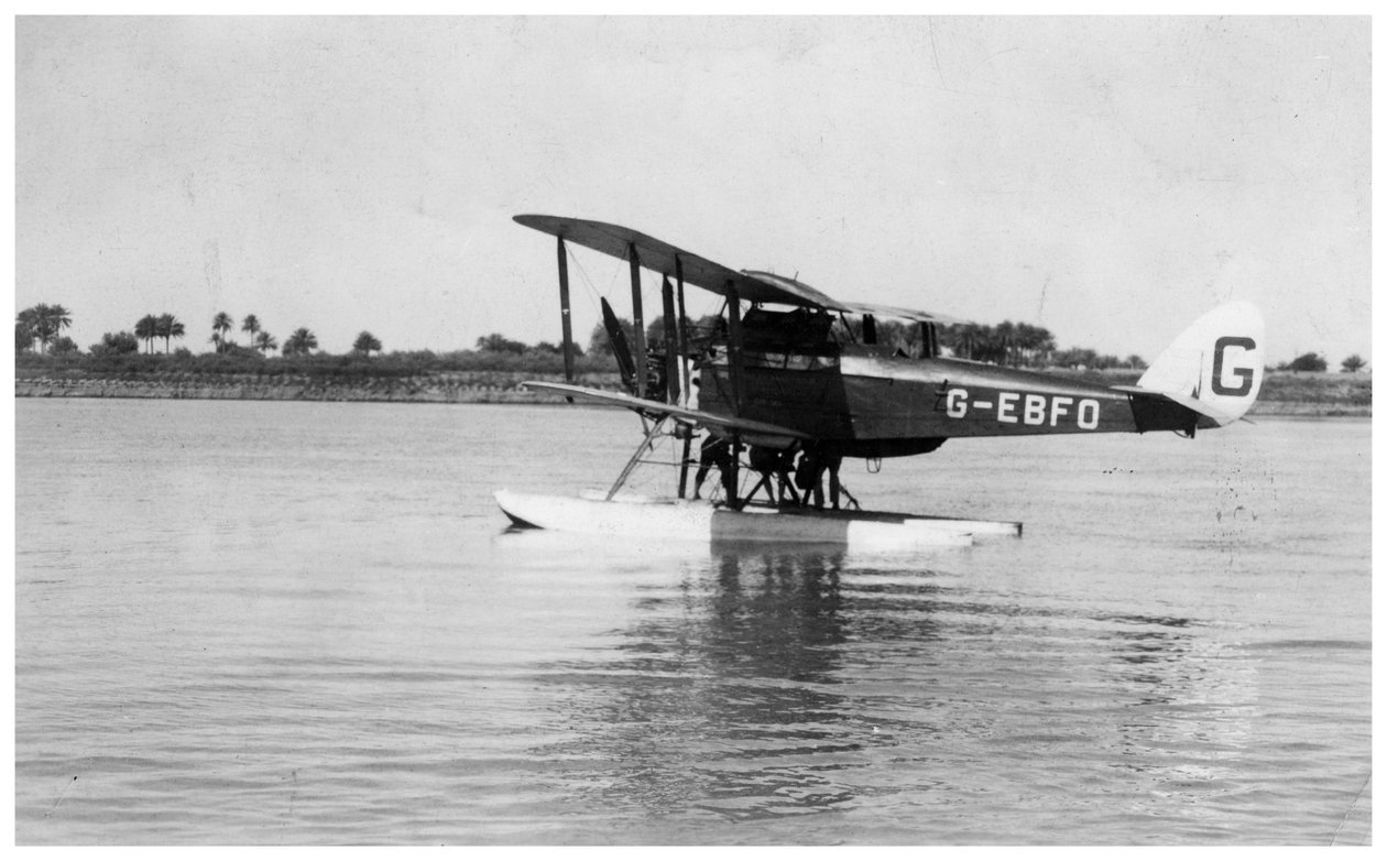Alan Cobhams De Havilland DH50 lądowanie na Tygrysie, Irak, 1926 autorstwa Unbekannt