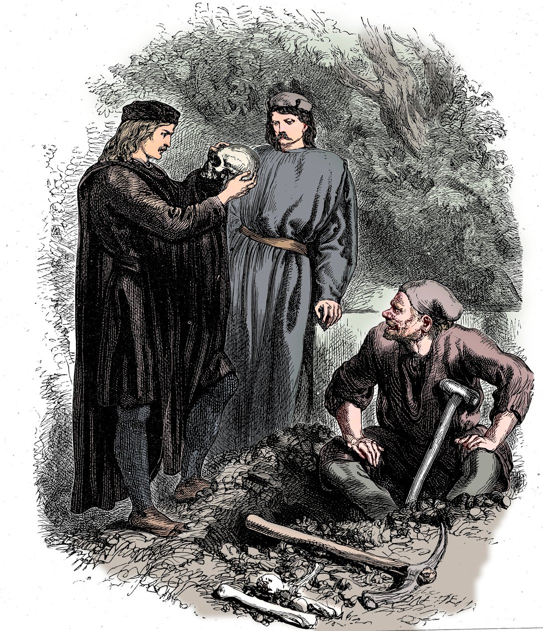 Niestety, biedny Yorick! Znałem go, Horatio, ok. 1850 r. autorstwa Unbekannt