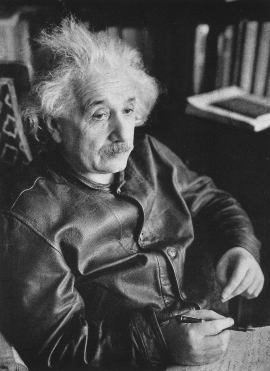 Albert Einstein, niemiecko-szwajcarsko-amerykański matematyk i fizyk autorstwa Unbekannt