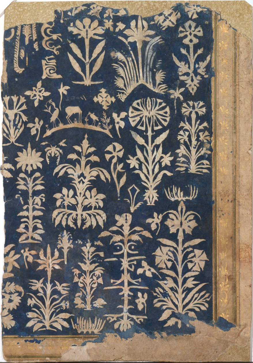 Strona albumu z dekoracją wycinaną z papieru, ca. 1625-50. autorstwa Unbekannt