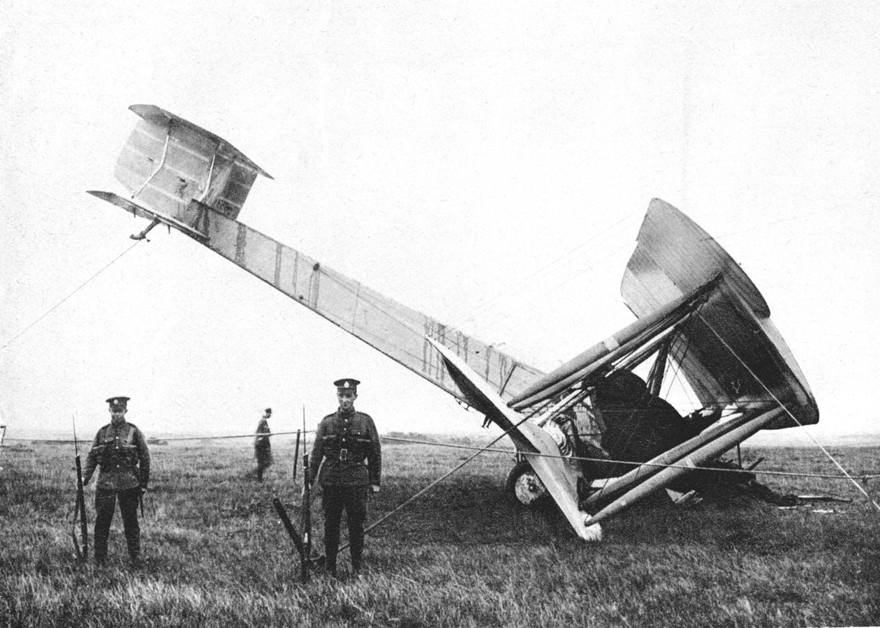 Samolot Alcock i Browns po zakończeniu pierwszego nieprzerwanego lotu transatlantyckiego, 1919 autorstwa Unbekannt