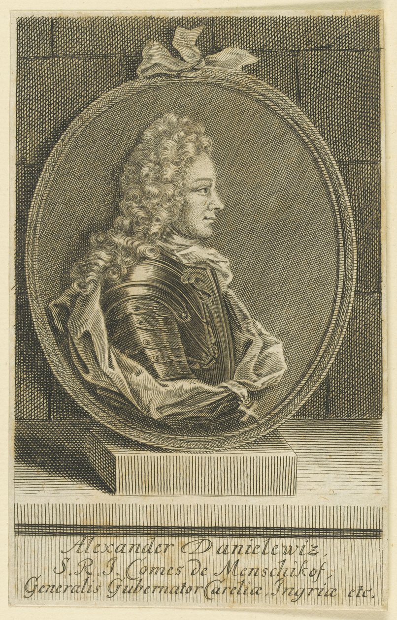 Aleksander Daniłowicz Mieńszykow, Generalissimus, Książę Świętego Cesarstwa Rzymskiego, 1705. autorstwa Unbekannt