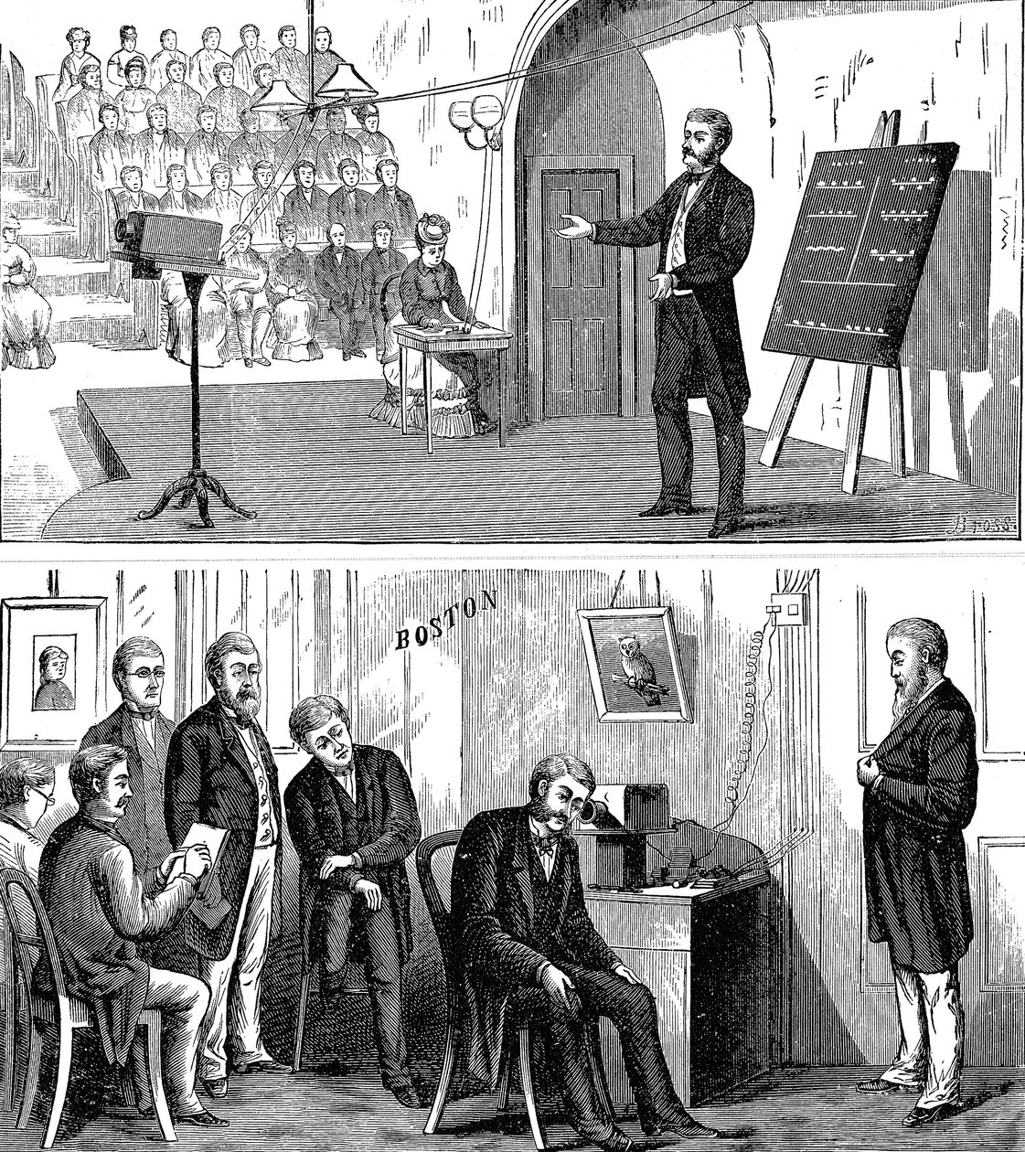 Alexander Graham Bell 1847-1922, amerykański wynalazca urodzony w Szkocji, 1877 1890 autorstwa Unbekannt