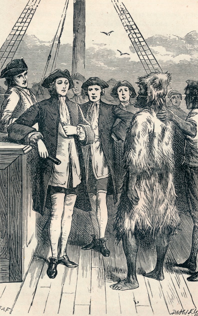 Alexander Selkirk wprowadzony na pokład, 1904 autorstwa Unbekannt