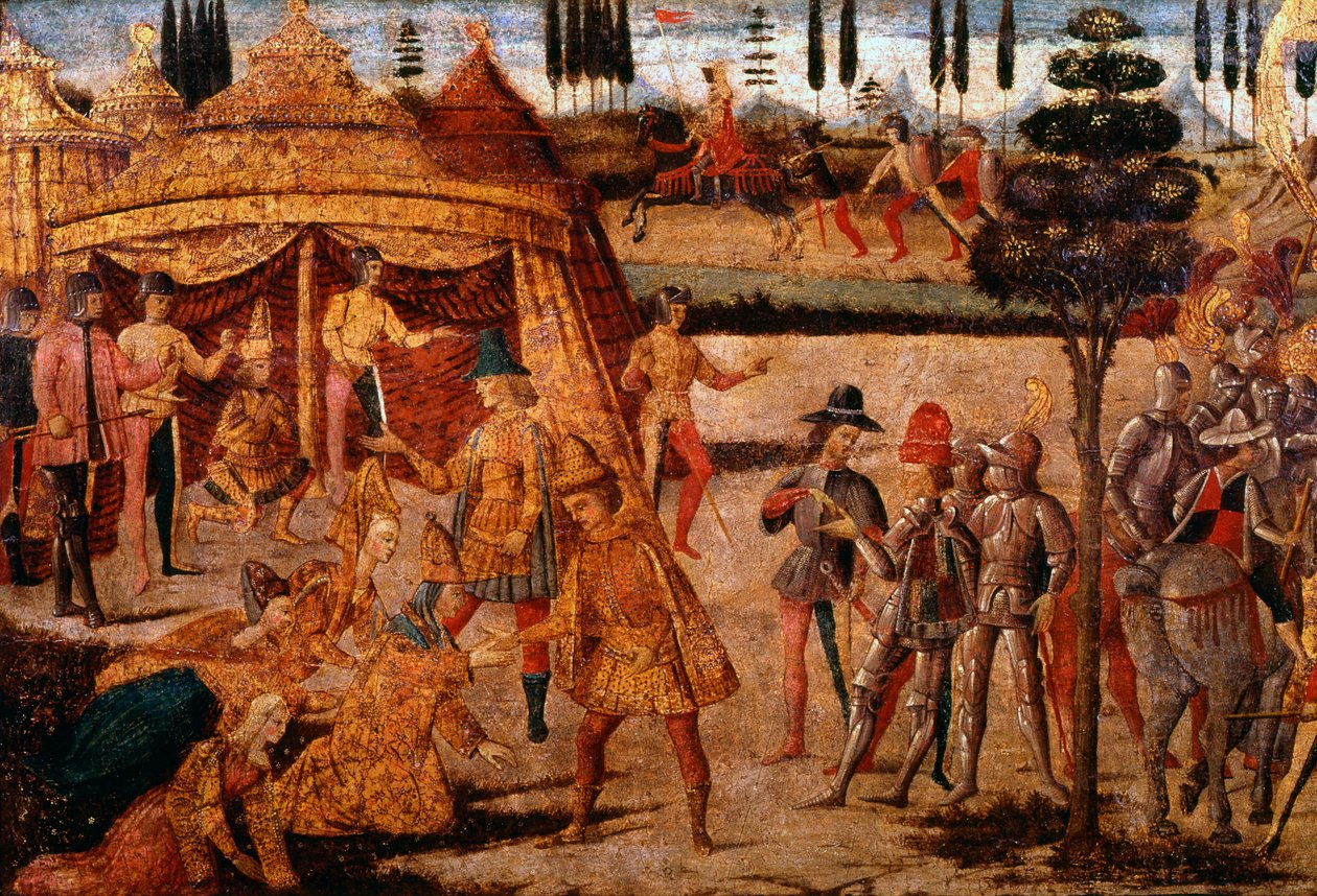 Aleksander Wielki odwiedza Dariusza, IV wiek pne, XV wiek autorstwa Unbekannt