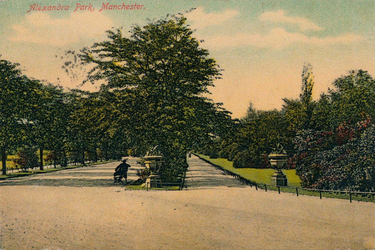 Alexandra Park, Manchester, ok. 1905 r. autorstwa Unbekannt