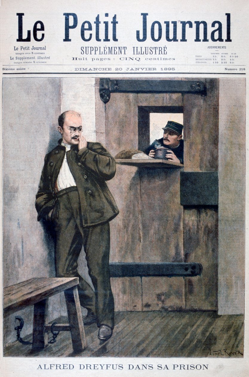 Alfred Dreyfus w więzieniu, 1895 autorstwa Unbekannt