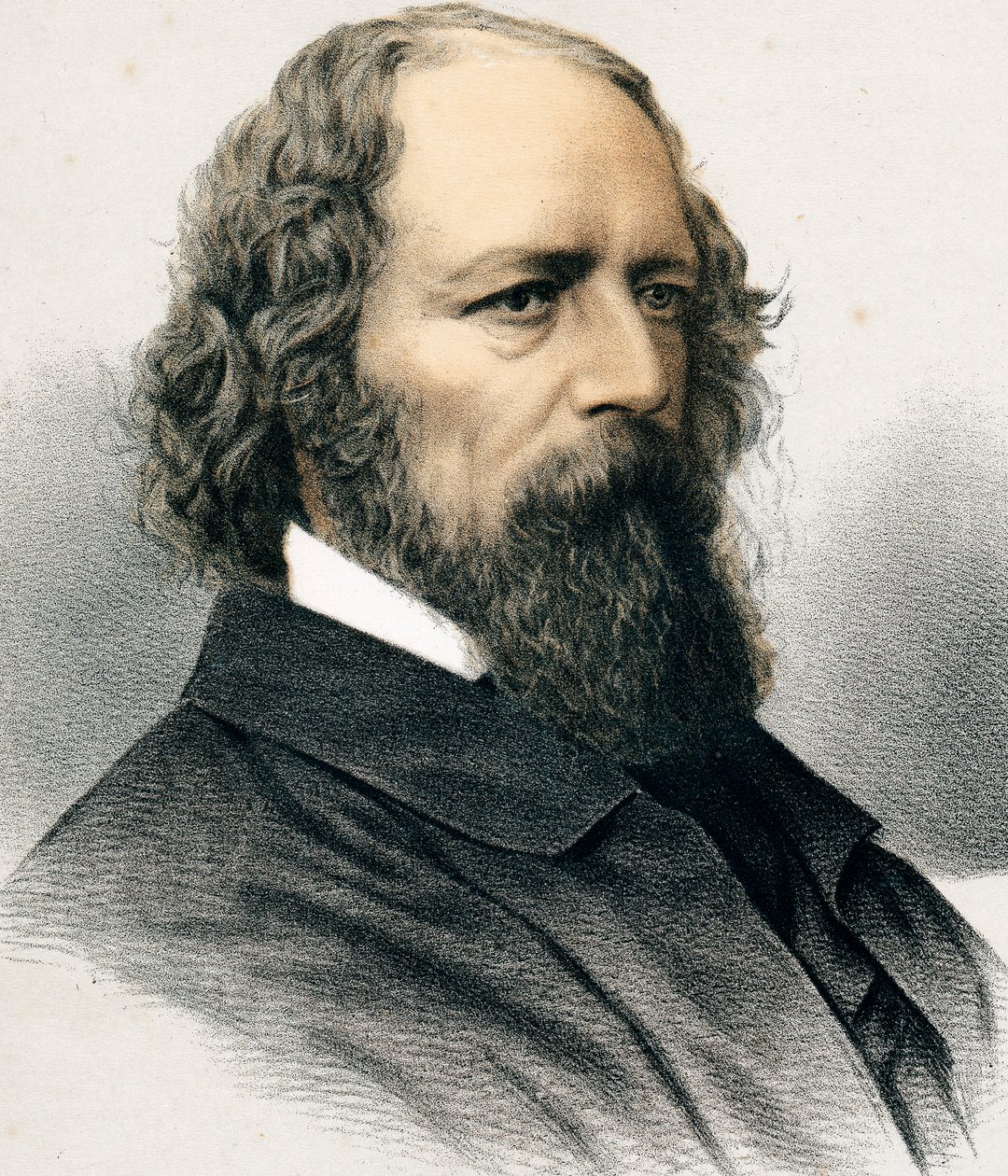Alfred Tennyson, 1. baron Tennyson, angielski poeta, ok. 1880 r. autorstwa Unbekannt