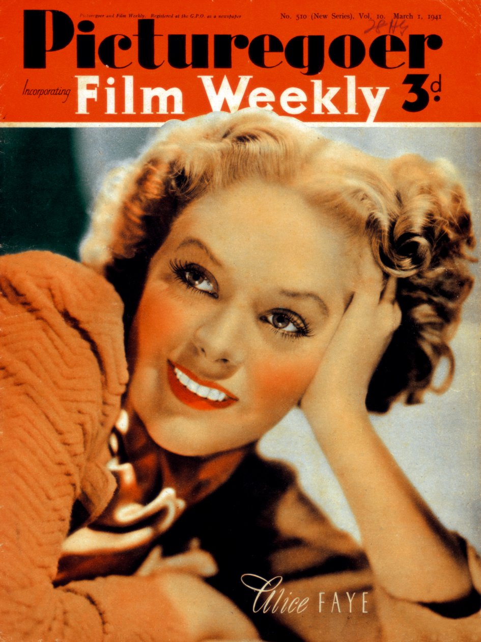 Alice Faye 1915-1998, amerykańska aktorka, 1941 autorstwa Unbekannt