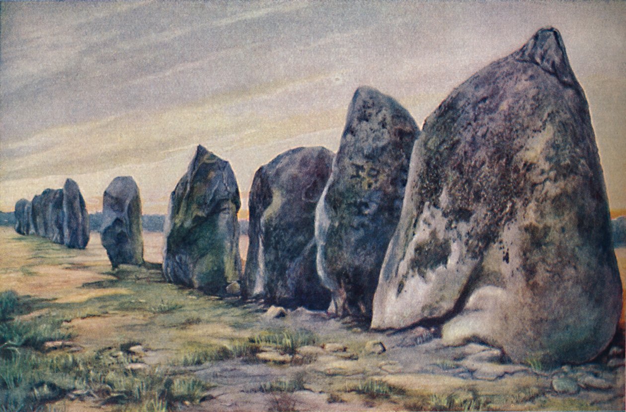 Alinements w pobliżu Carnac, Bretania, Francja, c1920 autorstwa Unbekannt