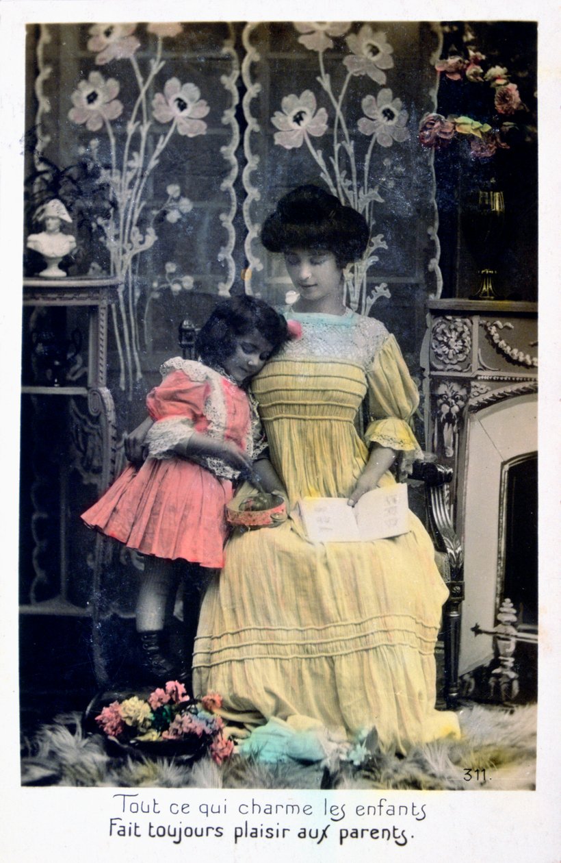 Wszystko to oczarowuje dzieci..., Pocztówka francuska, ok. 1900 autorstwa Unbekannt