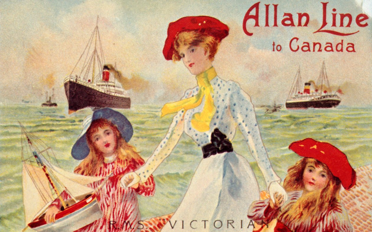 Allan Line do Kanady, R.M.S. Wiktoriański, ok. 1910. autorstwa Unbekannt