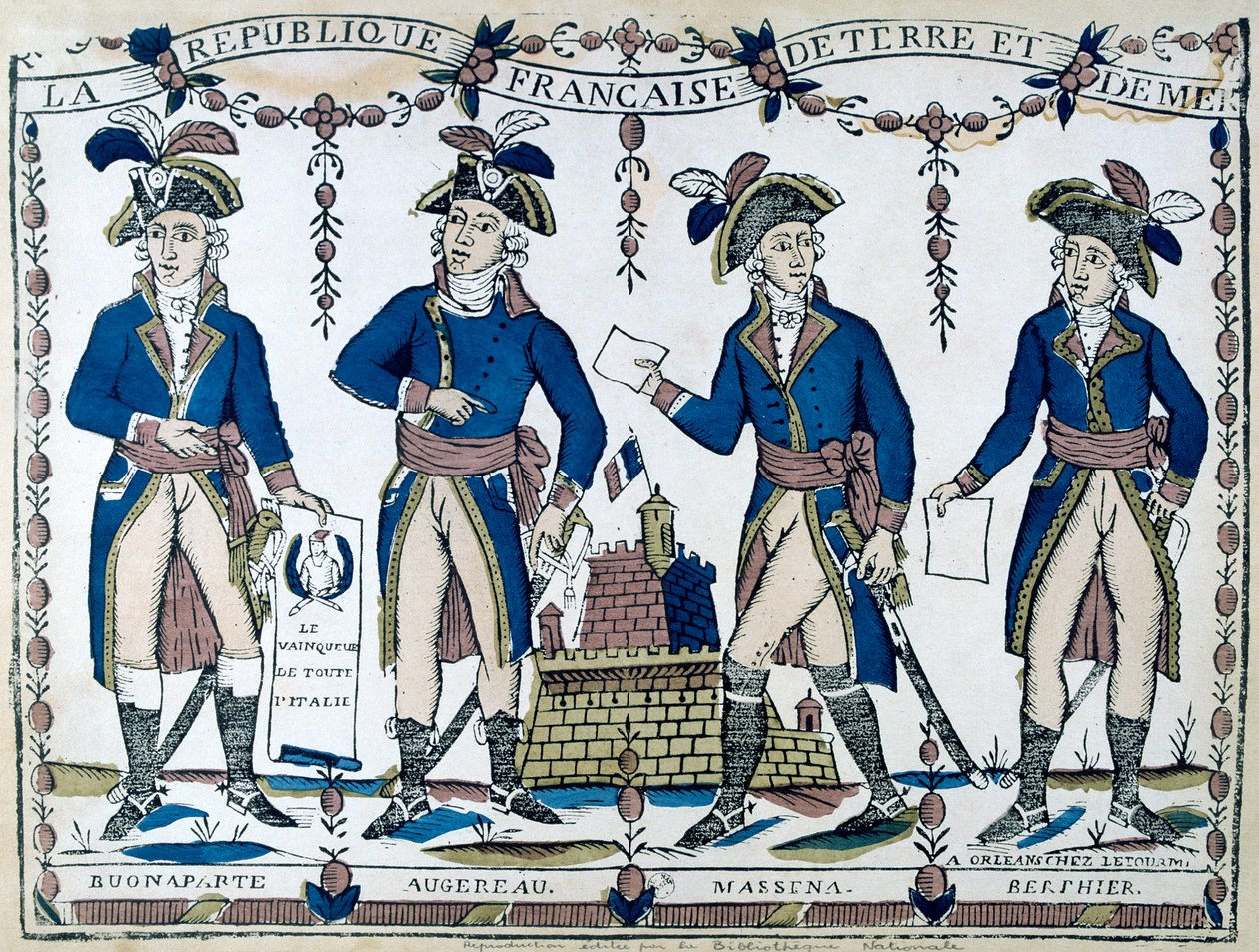 Alegorie Bonapartego, Augereau, Massina, Berphier, Francja, 1789 autorstwa Unbekannt