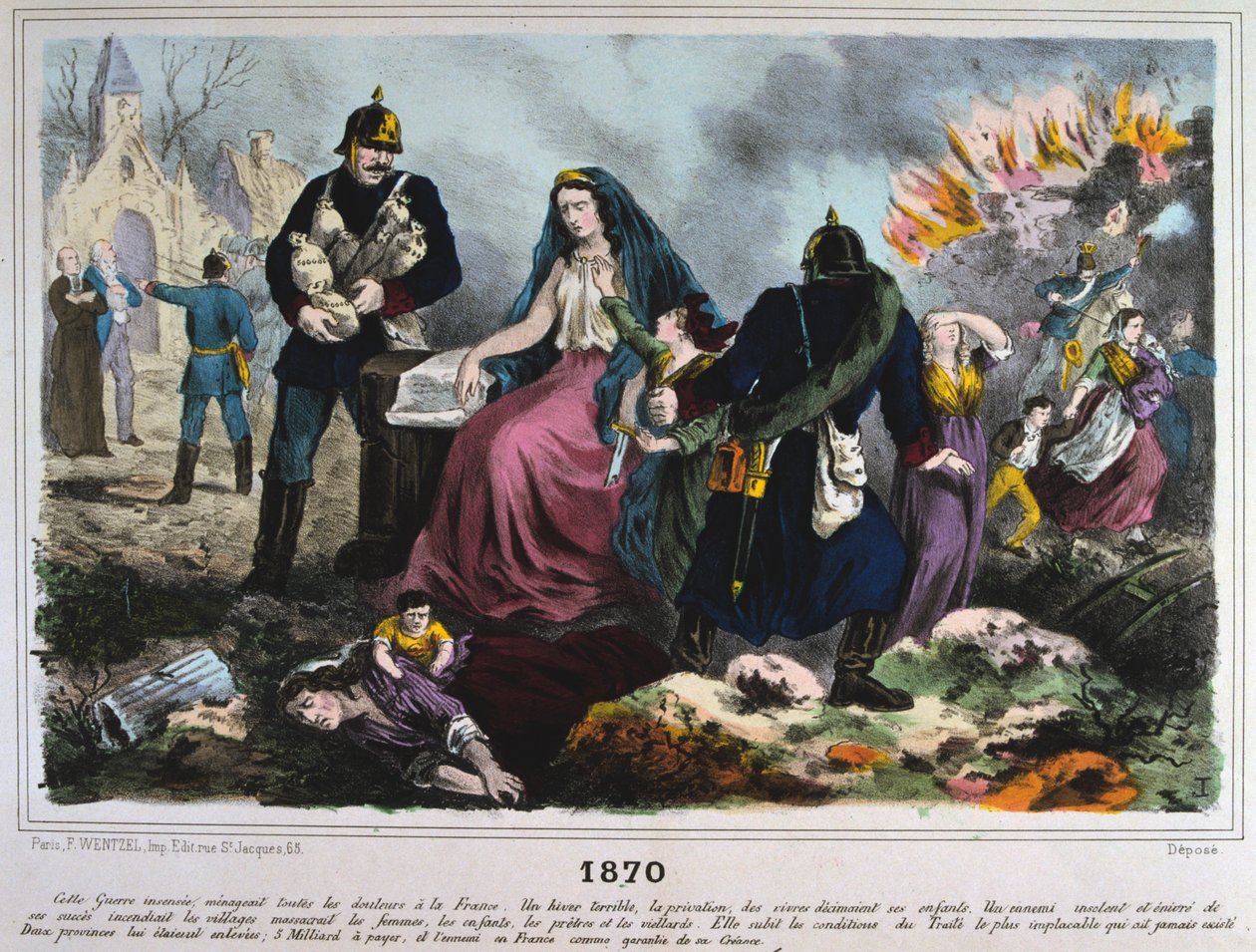 Alegoria Francji 1870, wojna francusko-pruska, 1870-1871. autorstwa Unbekannt