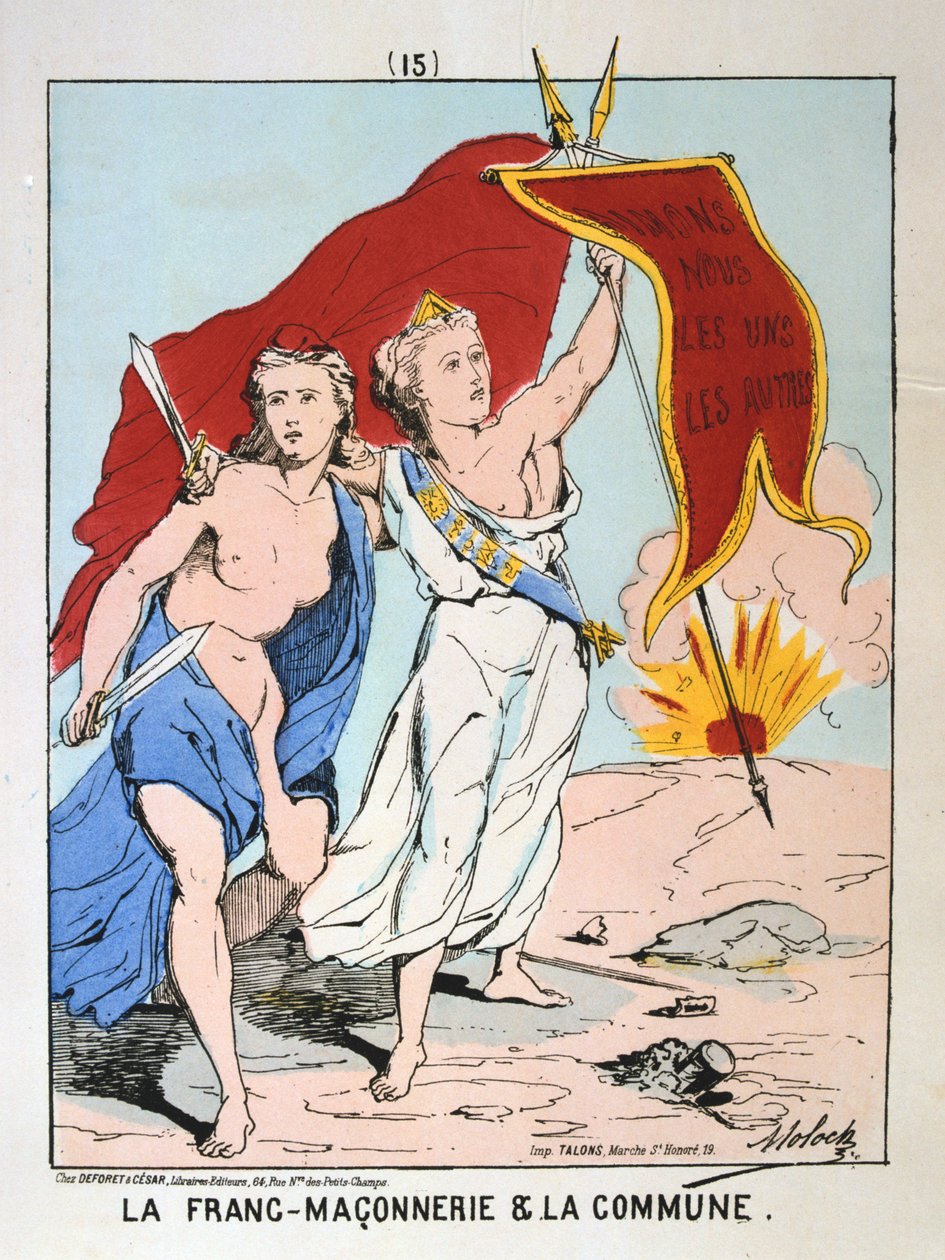 Alegoria Wolnomularstwa i Komuny, Komuna Paryska, 1871. autorstwa Unbekannt