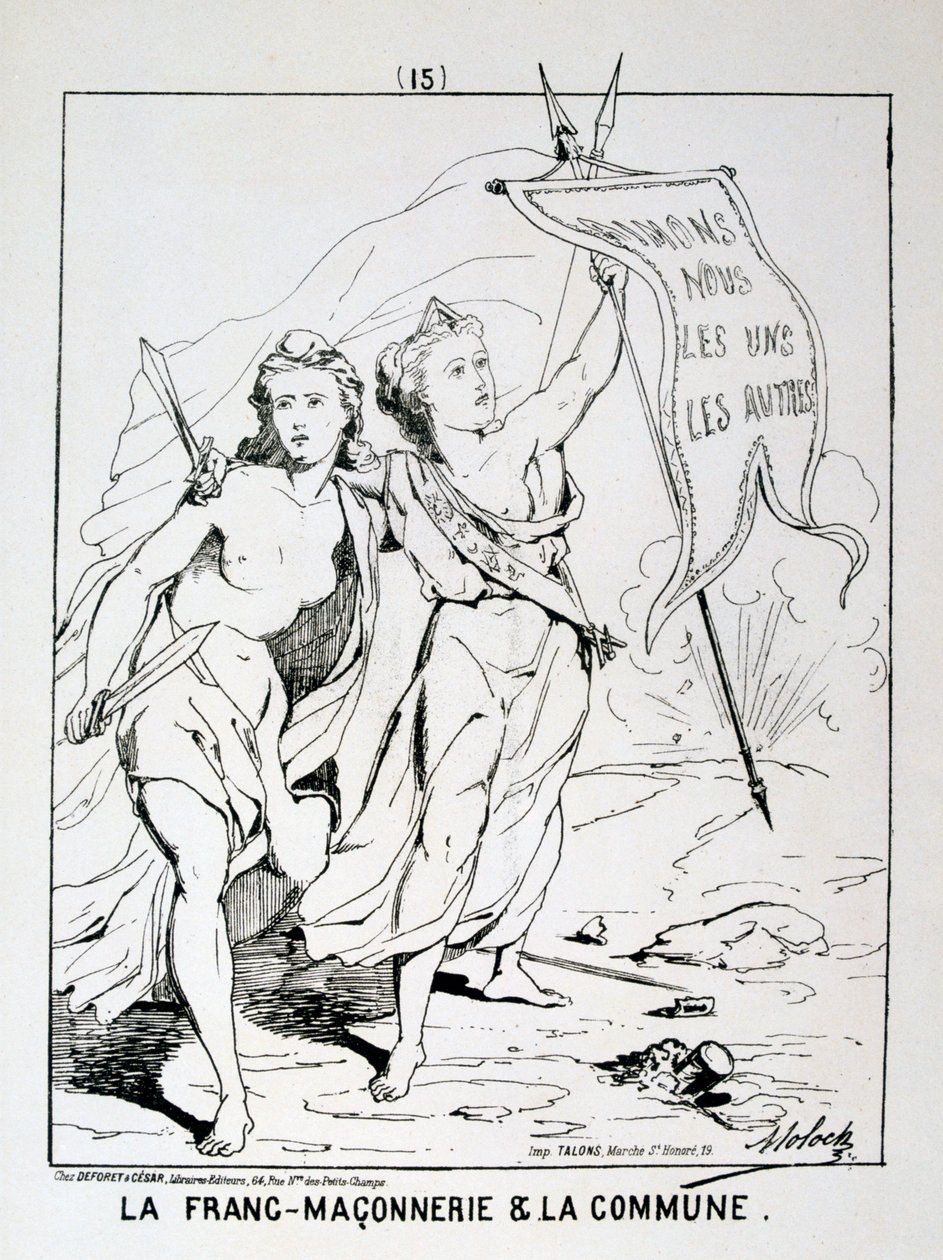 Alegoria Wolnomularstwa i Komuny, Komuna Paryska, 1871. autorstwa Unbekannt