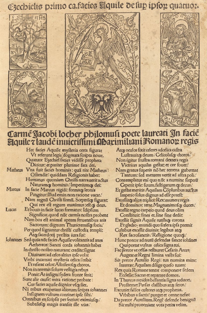 Alegoria orła i cesarza Maksymiliana I, 1497. autorstwa Unbekannt