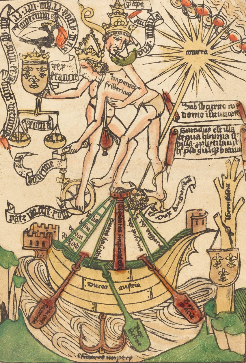 Alegoria Spotkania Papieża Pawła II i Cesarza Fryderyka III, ok. 1930 r. 1470. autorstwa Unbekannt
