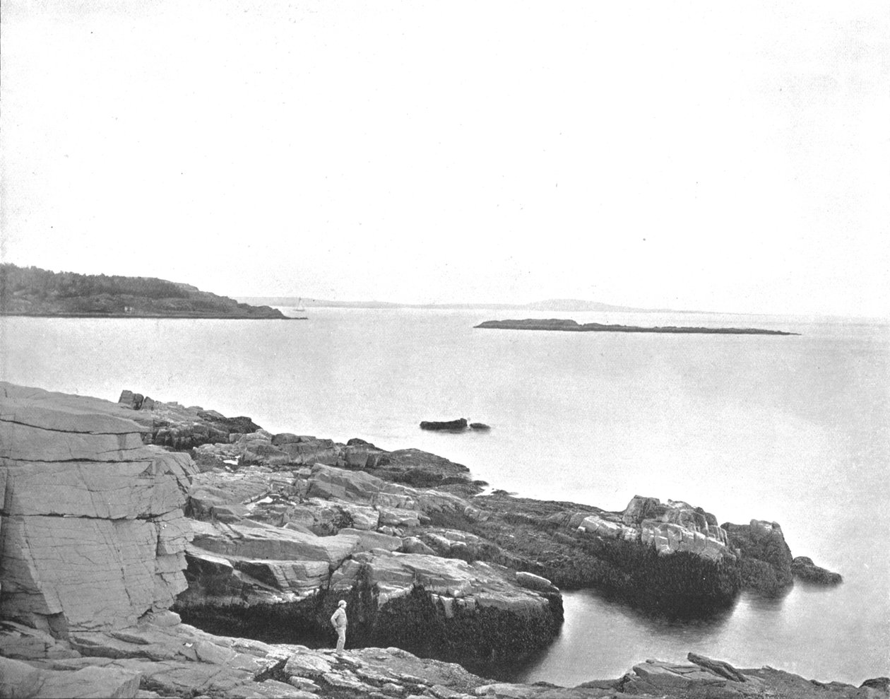 Wzdłuż wybrzeża, Bar Harbor, Maine, USA, ok. 1900. autorstwa Unbekannt