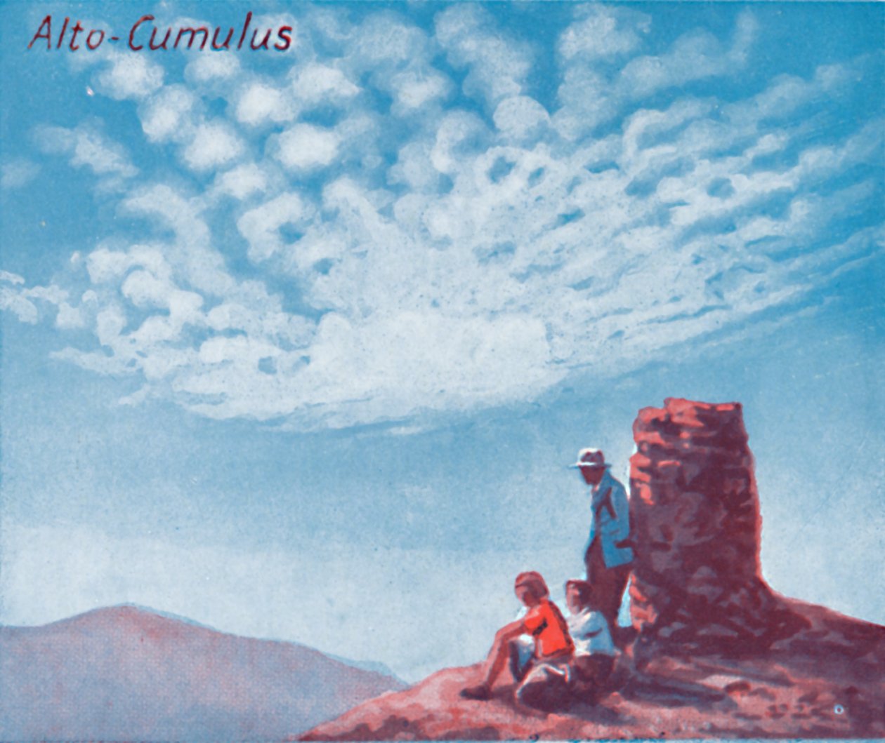 Alto-Cumulus - Tuzin głównych form chmur na niebie, 1935 autorstwa Unbekannt